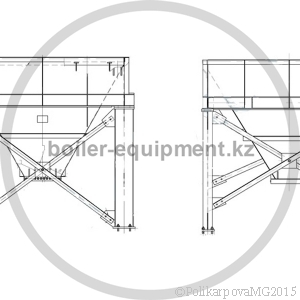 Чертеж бункера золы и шлака
