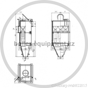 Чертеж циклона БЦ-259-(3x3)