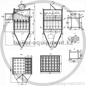 Чертеж циклона БЦ-2-5x(4+2)