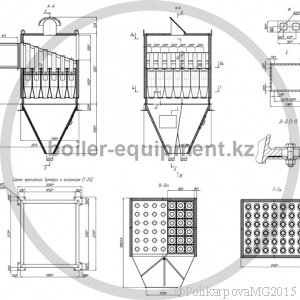 Чертеж циклона БЦ-2-6x(4+3)