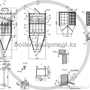 Чертеж циклона БЦ-2-4x(3+2)