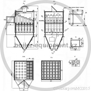 Чертеж циклона БЦ-2-6x(4+2)