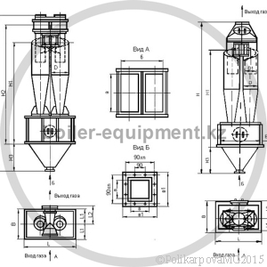 Чертеж циклона ЦН-15-400-2CП