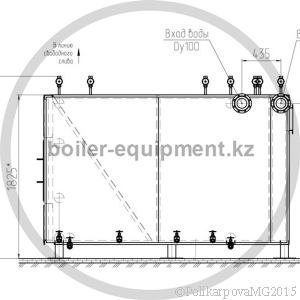 Чертеж газового котла 1 МВт