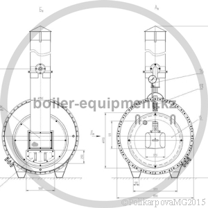 Чертеж КВ-300 на газе. Вид 1