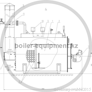 Чертеж КВ-300 на газе. Вид 2