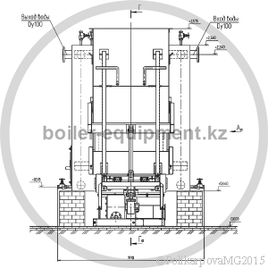 Чертеж механического котла 1,3 МВт с ТШПМ