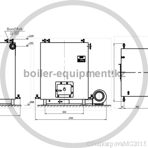 Чертеж механического котла 1,3 МВт с РПК