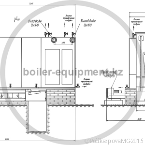 Чертеж механического котла 1,5 МВт с ТШПМ