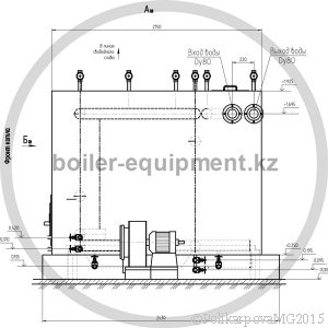 Чертеж механического котла 800 кВт с РПК