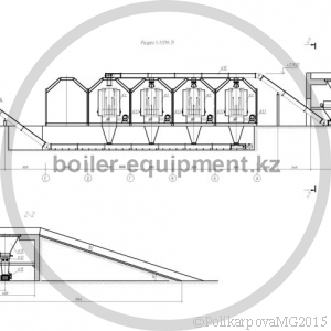 Чертеж модульной котельной 10 МВт вид сбоку