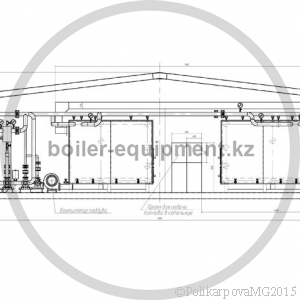 Чертеж модульной котельной 2 МВт вид сбоку
