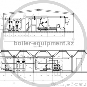 Чертеж модульной котельной 5 МВт вид сбоку