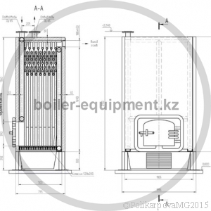 Чертеж твердотопливного котла 150 кВт