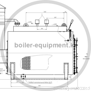 Чертеж парогенератора 500 кг на мазуте вид сбоку